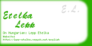 etelka lepp business card